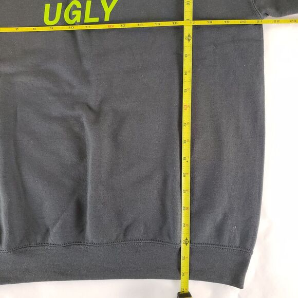 FashionNova Womens SIZE M Grey TOO PRETTY TO ACT UGLY Crewneck Sweatshirt - Picture 10 of 12